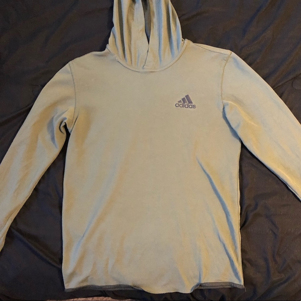 Green adidas hoodie shirt